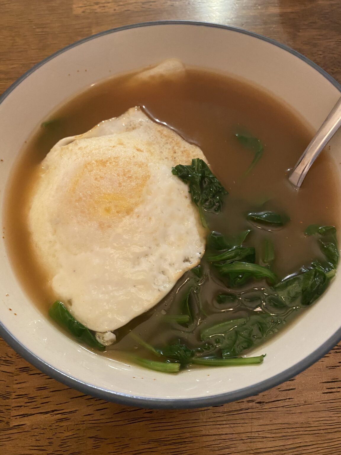 Bone broth breakfast bowl. Anti aging meal recipe