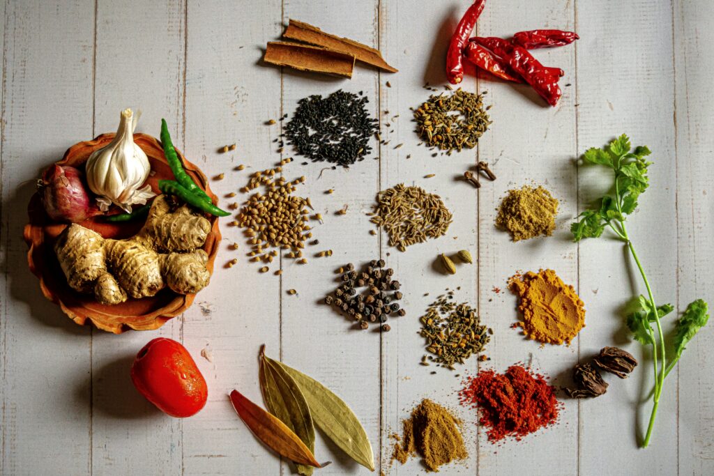 Spices with a grounding effect